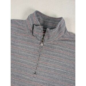 Linksoul 1/4 Zip Pullover‎ Mens Medium Blue Red Striped Golf Casual